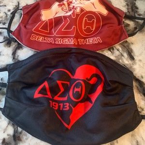 Delta sigma theta sorority‎ 2 pack face mask. NWT